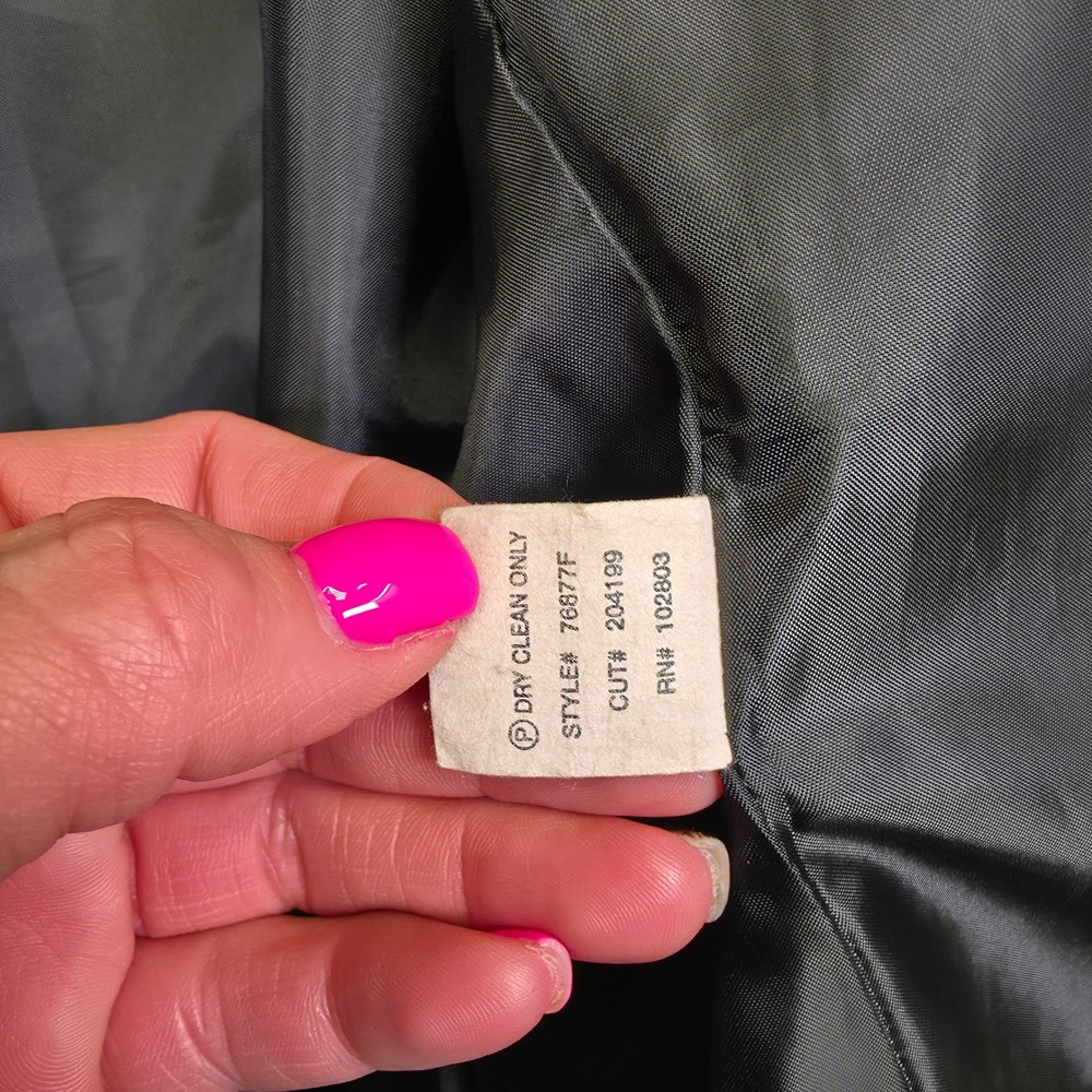 Briggs New York Blazer Womens 16 Gray Textured Tailored Vintage Office Workwear - Picture 12 of 16